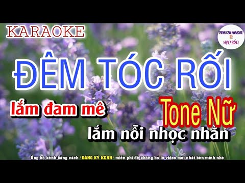 Karaoke Đêm Tóc Rối Tone Nữ  Cẩm Loan Karaoke Beat Gốc  YouTube